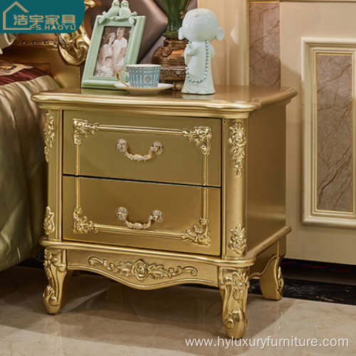 high quality luxury champagne wood color bedroom furniture